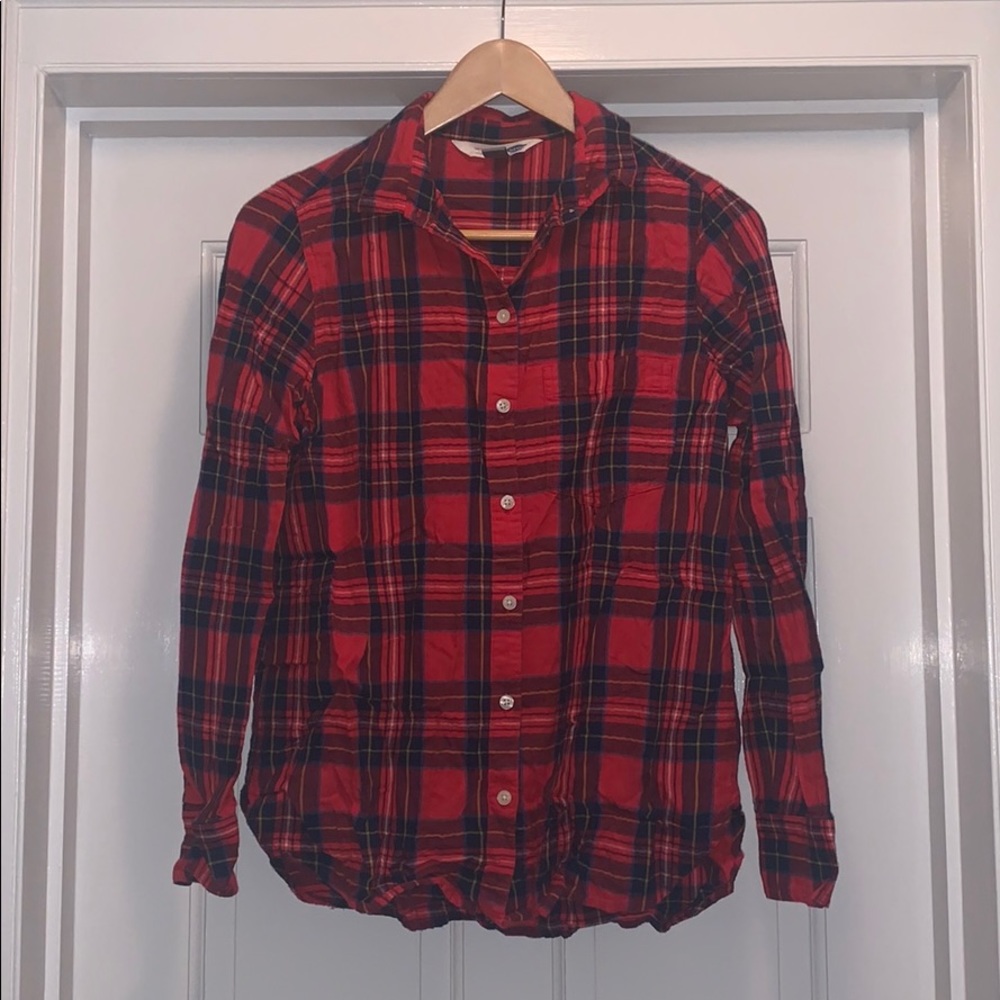 Classic flannel button-down shirt